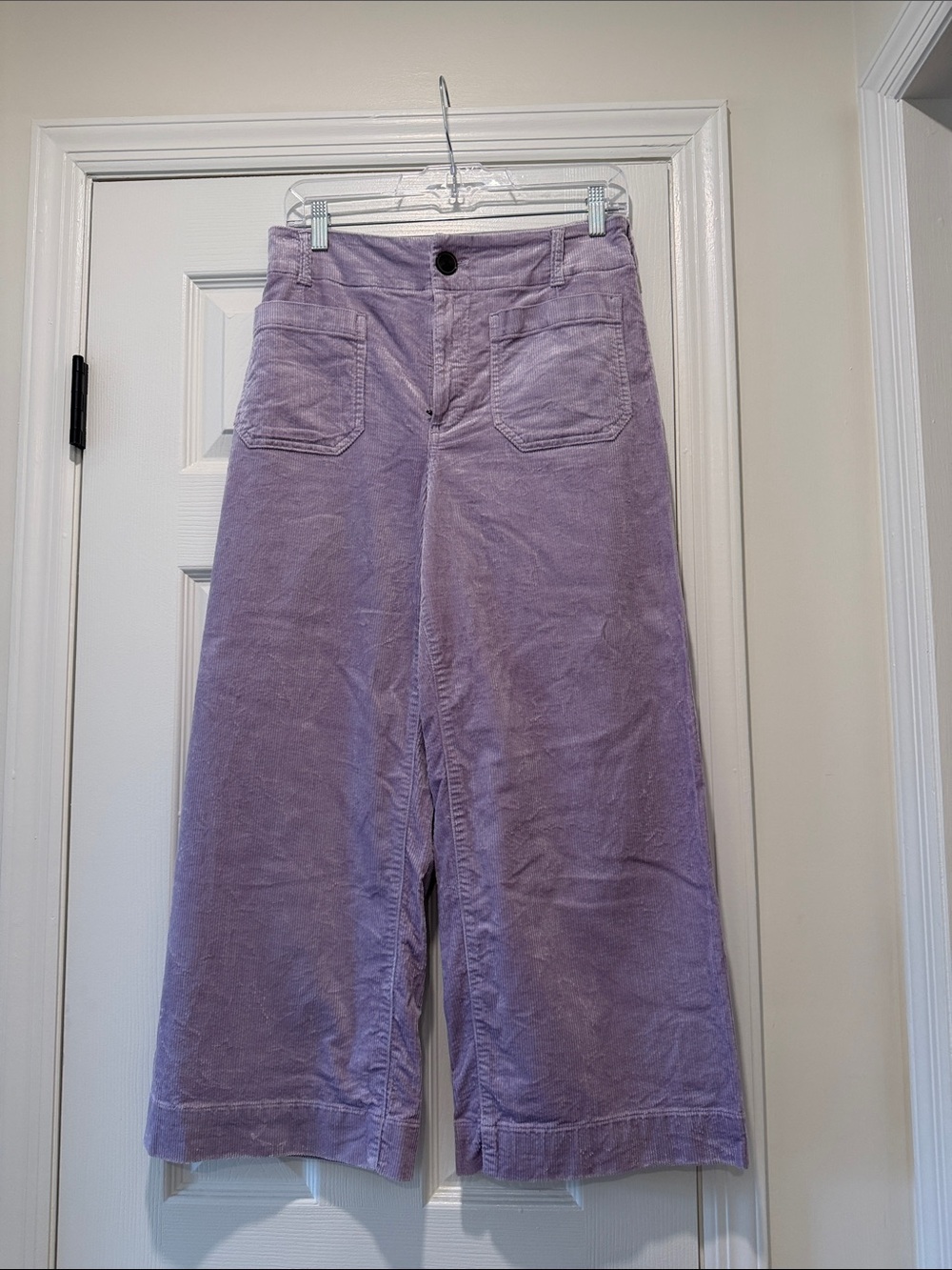 Maeve Lavender Wide-Leg Corduroy Pants